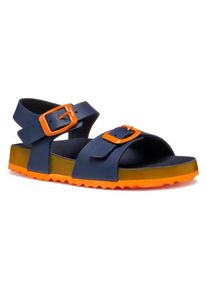 Geox, Herren, Sandale &raquo;J GHITA BOY&laquo; , Sommerschuh, Schnallenschuh mit Fu&szlig;bett, navy-orange, 34, Sandale mit bequemem Fu&szlig;bett