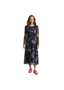 Tom Tailor, Damen, Meshkleid &raquo;Regular midi&laquo; mit Muster, big flower design, 40 - N-Gr, Dress von Tom Tailor