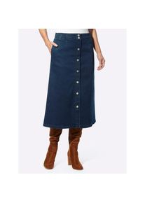 Classic Basics, Damen, Jeansrock, blue-stone-washed, 54, blue-stone-washed, weicher Denim