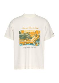 Tommy Jeans Koszulka 'BEACH CLUB' dla mężczyzn aqua / zielony / pomarańczowy / biały Rozmiar M