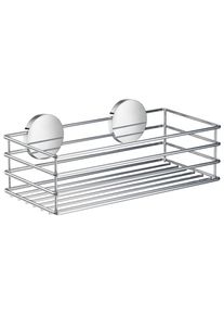 Duschkorb, Chromfarben, Metall, eckig, 25x5x12 cm, Badezimmer, Baden & Duschen, Duschregale & Duschablagen
