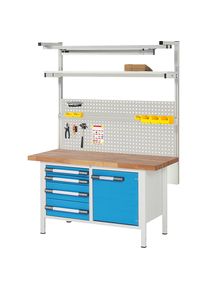 Banco da lavoro con sovrastruttura serie 8000 eurokraft pro