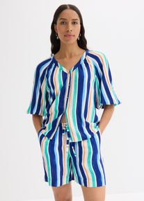 bonprix Bluzka ze strukturalnej wiskozy, niebieski, 42