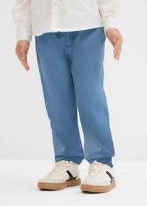 bonprix Pantaloni drepți fără &icirc;ncheiere din bumbac 100%, Regular Fit, albastru, 98