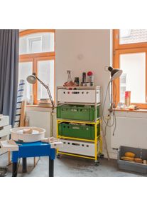 Magazin Schubladenregal Stellage zwei RAL 7032 Kieselgrau