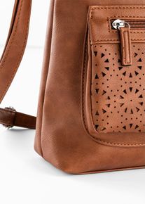 Borsa a tracolla con tasca esterna decorativa, Marrone, Taglia 26,5x27 cm, bonprix