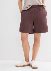 Shorts ampi in felpa di misto cotone, Marrone, Taglia 58/60 (XXL), bonprix