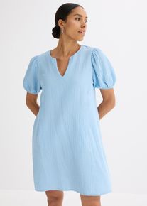 Abito corto in mussola, Blu, Taglia 44, bonprix