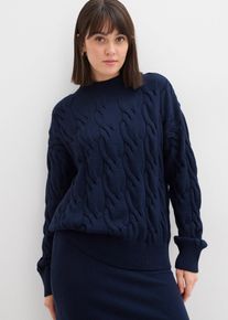Maglione oversize in misto viscosa morbido, Blu, Taglia 54/56 (XL), bonprix