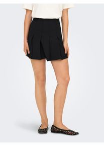 Faltenrock Only "ONLFILLA PLEATED SKIRT JRS", Damen, Gr. L (40), schwarz, Jersey, Obermaterial: 73% Viskose, 22% Polyester, 5% Elasthan, unifarben, kurz, R&ouml;cke Faltenrock