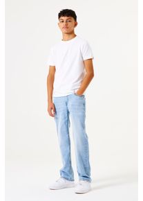 Straight-Jeans Garcia "Ilyano", Jungen, Gr. 164, N-Gr, blau (bleached 4005), Denim/Jeans, Obermaterial: 99% Baumwolle, 1% Elasthan, straight fit lang, Jeans Straight-Jeans, Etwas niedrigere Leibh&ouml;he