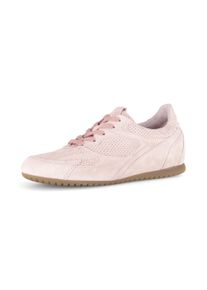 Sneaker Gabor "DAVOS", Damen, Gr. 42, rosa, Ziegenveloursleder, Schuhe Sneaker, Freizeitschuh, Halbschuh, Schn&uuml;rschuh mit Lochmuster, G-Weite
