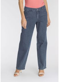 Bequeme Jeans MAC "Gracia", Damen, Gr. 48, L&auml;nge 30, blau (mid blau basic clean wash), Denim/Jeans, Obermaterial: 97% Baumwolle, 3% Elasthan, comfort fit kn&ouml;chellang, Jeans Bequeme Jeans