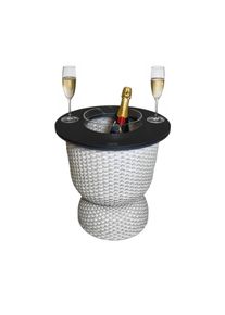 Beistelltisch COOTAB COOLER TABLE "3-in-1 Loungetisch mit Acryl-K&uuml;hler Paris 43 cm", beige (champagner, schwarz), B:41cm H:43cm T:41cm, Tische, Beistelltisch, Wetterfest, Pflegeleicht, Hitzebest&auml;ndig