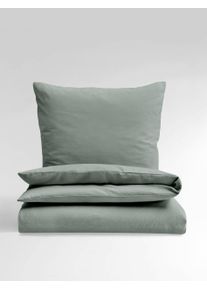 Bettw&auml;sche Bierbaum "Bettw&auml;sche Biber Uni", gr&uuml;n (lind), B/L: 135cm x 200cm, 1 Stk., 1 Stk., Biber, B/L: 40cm x 80cm, 2 Stk., Biber, Obermaterial: 100% Baumwolle, Bettw&auml;sche, Bettw&auml;sche, Biber, 100 % Baumwolle, pflegeleicht, kuschelig weich