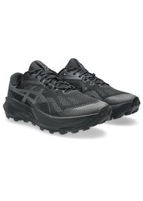 Trailrunningschuh asics "TRABUCO 14 Gore-Tex", Herren, Gr. 48, schwarz (schwarz, graphite grau), Synthetik, Schuhe Trailrunningschuh, wasserdicht, profiliertes Gummi-Laufsohlenprofil, mit Schn&uuml;rung