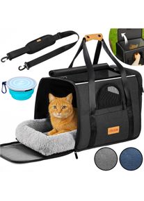 Cadoca Pudełko transportowe dla kota antracyt 44x34x31cm do 20kg