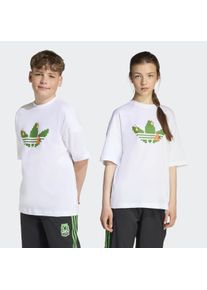 T-Shirt adidas originals "ADIDAS X MINECRAFT KIDS", Jungen, Gr. 152, wei&szlig;, Obermaterial: 100% Baumwolle, Rundhals, Shirts T-Shirt, lockere Passform, Rundhalsausschnitt, ohne Verschluss, f&uuml;r Kinder