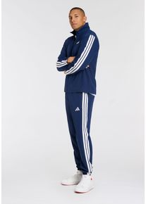 Trainingsanzug adidas Sportswear "3-STREIFEN WOVEN", Herren, Gr. S, blau (dunkelblau), Obermaterial: 100% Polyester, Sportanz&uuml;ge Trainingsanzug, zweiteiliges Set, aus Polyester, mit durchgehendem Rei&szlig;verschluss