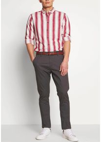 Stoffhose INDICODE "Gower", Herren, Gr. 38, L&auml;nge 34, grau (dk grau), Web, Obermaterial: 98% Baumwolle, 2% Elasthan, unifarben, schmal normal, Hosen Stoffhose, Baumwollmischung, regular fit