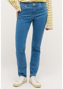 Straight-Jeans Angels "CICI", Damen, Gr. 40, L&auml;nge 30, blau (light blau), Web, Obermaterial: 89% Baumwolle, 8% Polyester, 3% Elasthan, slim fit normal, Jeans Straight-Jeans, in Slim Fit-Passform