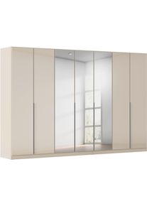 Dreht&uuml;renschrank OTTO HOME "Kleiderschrank Kleiderschr&auml;nke Schrank Garderobe AGORDO mit Glasfront", beige (beige, glas beige (champagner)), B:315cm H:229cm T:54cm, Holzwerkstoff, Schr&auml;nke, Dreht&uuml;renschrank, durchdachte Innenausstattung, in 8 Breiten und 2 H&ouml;hen MADE IN GERMANY