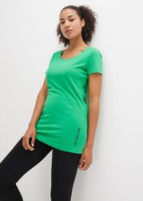 Lot de 2 T-shirts longs avec inscription - vert - taille 42/44 (M) avec coton - bonprix