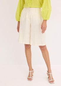 Bermuda doux en viscose m&eacute;lang&eacute;e - blanc - taille 36 - bonprix