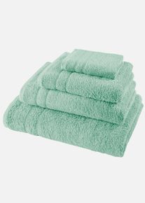 Serviette de toilette en &eacute;ponge douce pur coton - bleu - taille 70x140 cm avec coton - bonprix