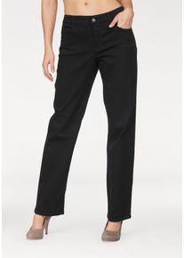 Bequeme Jeans MAC "Gracia", Damen, Gr. 48, L&auml;nge 32, schwarz (schwarz, schwarz), Denim/Jeans, Obermaterial: 97% Baumwolle, 3% Elasthan, unifarben, comfort fit kn&ouml;chellang, Jeans Bequeme Jeans