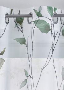 Voilage en tissu l&eacute;ger (1 pce) - vert - taille 145x144 cm - bonprix