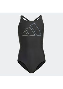 Badeanzug adidas Performance "PERFORMANCE BIG BARS KIDS", M&auml;dchen, Gr. 152, N-Gr, schwarz, Obermaterial: 78% Polyamid, 22% Elasthan, Badeanz&uuml;ge Badeanzug