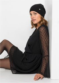 Bonnet avec cachemire - noir - taille Onesize - bonprix
