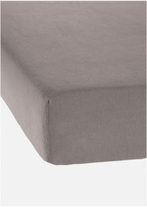 Drap-housse en flanelle - marron - taille 160x200 cm - 100% coton - bonprix