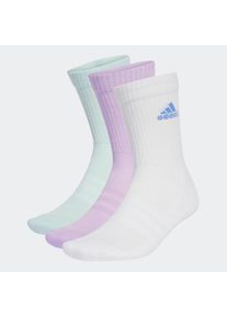 Funktionssocken adidas Performance "CUSHIONED CREW, 3 PAAR", Damen, Gr. S (37/39), powder plum, wei&szlig;, halo mint, Obermaterial: 62% Baumwolle, 36% Polyester, 1% Elasthan, 1% sonstige Fasern, Socken Funktionssocken