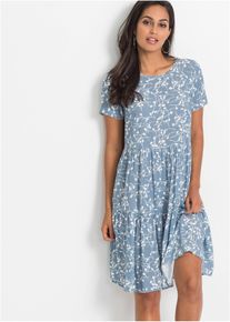 Robe imprim&eacute;e - bleu - taille 48 - viscose - bonprix
