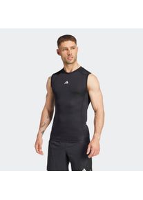 Tanktop adidas Performance "TECHFIT COMPRESSION TRAINING SLEEVELESS", Herren, Gr. L, schwarz, Obermaterial: 83% Polyester, 17% Elasthan, Tops Tanktop