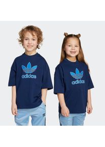 T-Shirt adidas originals "TREFOIL KIDS", Jungen, Gr. 110, blau (night indigo), Obermaterial: 100% Baumwolle, Rundhals, Shirts T-Shirt, lockere Passform, f&uuml;r Kinder, aus Baumwolle, mit Single Jersey