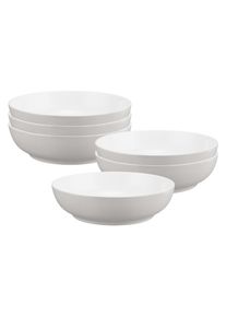 Schale Seltmann Weiden "Foodbowls Liberty Pure Colors &oslash; 25 cm 6er Set", grau (new grau), L:25,4cm, Sch&uuml;sseln, Schale, Sp&uuml;lmaschinenfest, Mikrowellensicher, Ofenfest