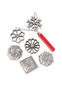 NORDIC Ware Rosette & Timbale wafelset aluminium 7-delig, Backform, Silber
