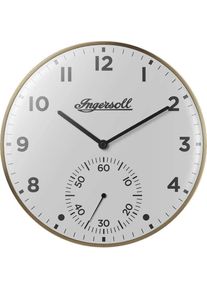 Ingersoll 1892, Wanduhr, Ingersoll IC003GW Wanduhr mit kleiner Sekunde im retro Look 30 cm (30 cm)