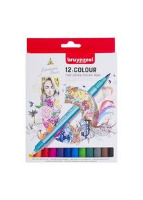 Bruynzeel Fineliner Brush Pens 12 pcs.