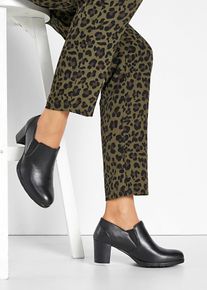 bonprix Hochfrontpumps aus Leder, schwarz, Gr.40, Klassischer Hochfrontpumps aus Leder mit Elastikeinsatz, aus Glattleder