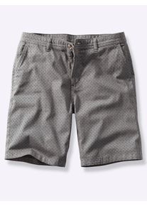 Marco Donati Heren Bermuda met minimalistische print in grijs geprint ,maat 48, Witt, 98% Katoen, 2% Elastan