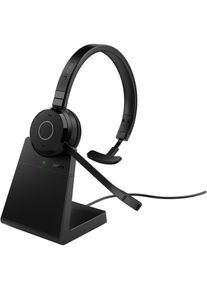 Jabra Evolve 65 (Docking, Kabelgebunden, Kabellos, USB-A, Microsoft Teams), Office Headset, Schwarz
