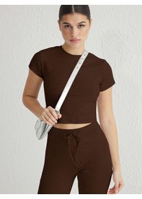 Trendyol Nohavicov&yacute; kost&yacute;m Ženy čokol&aacute;dov&aacute; 42