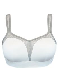 SugarShape, Damer, Sports-BH 'Motivation', Gr&aring; / Hvid, St&oslash;rrelse L