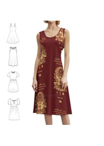 Ottoman Empire Passport Bohemian Sleeveless Dress Multi-Print Beach Vacation Party Dress Ottoman Ottoman Empire Passport