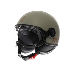 Momo Design Momodesign FGTR Classic Flip S26, open face helmet , color: Matt Olive/Bronze , size: S