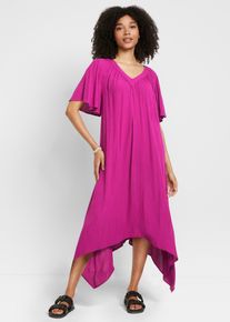 bonprix Femei Rochie-caftan din material creponat, mov, 40